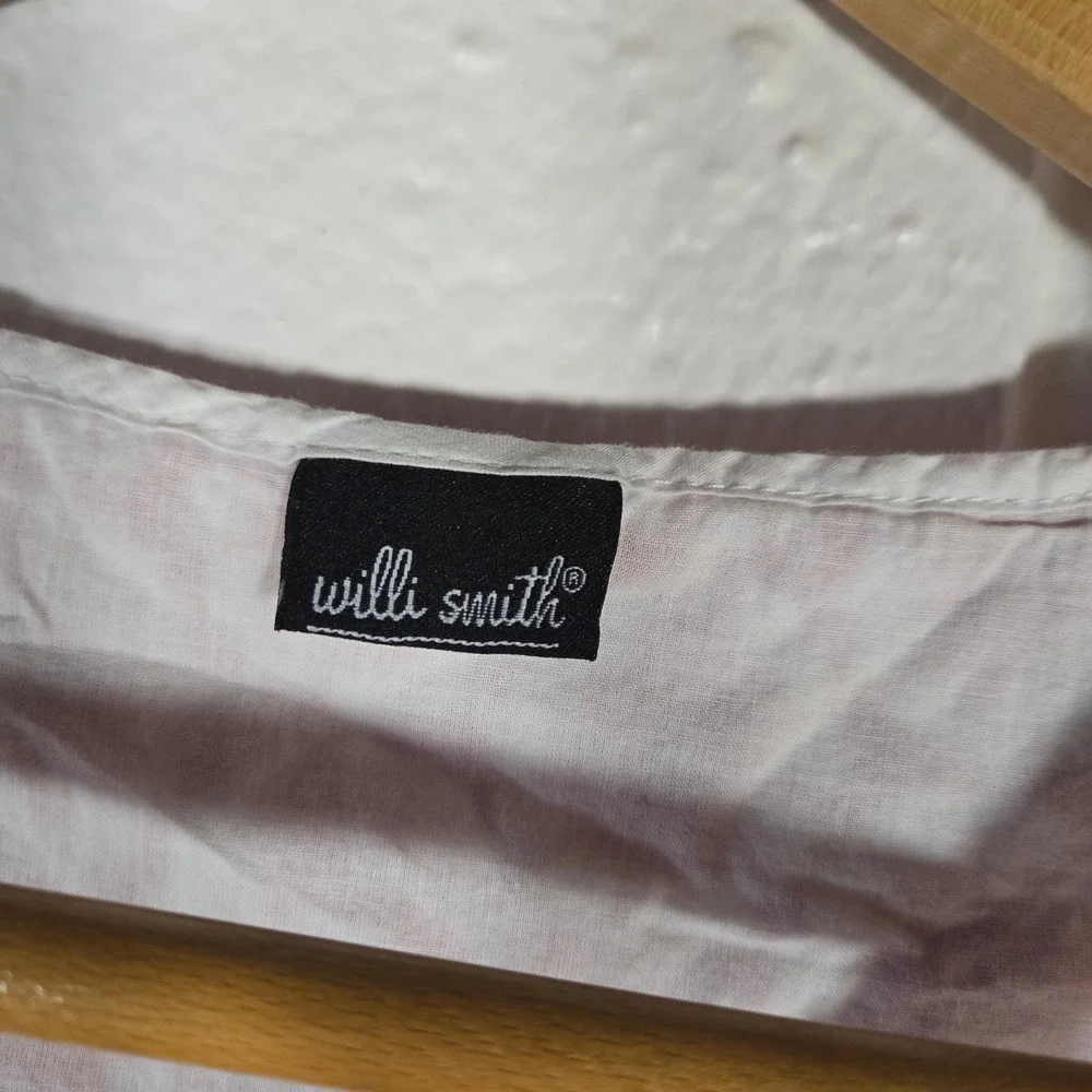 Vtg‎ Willi Smith Skirt Set 8 Red White Eyelet Embroidered Cotton Hippie Garden